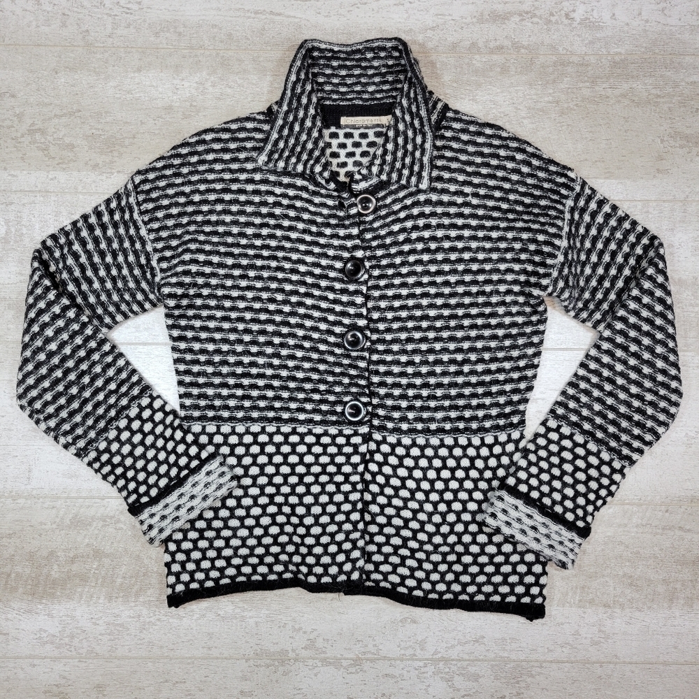 Chiaramente Italian Wool Luxury Cardigan Size Small